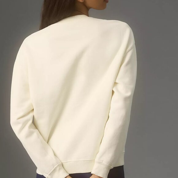 KULE The Pauline Oversized Flower Sweatshirt XS NWT - Cream - Picture 2 of 9